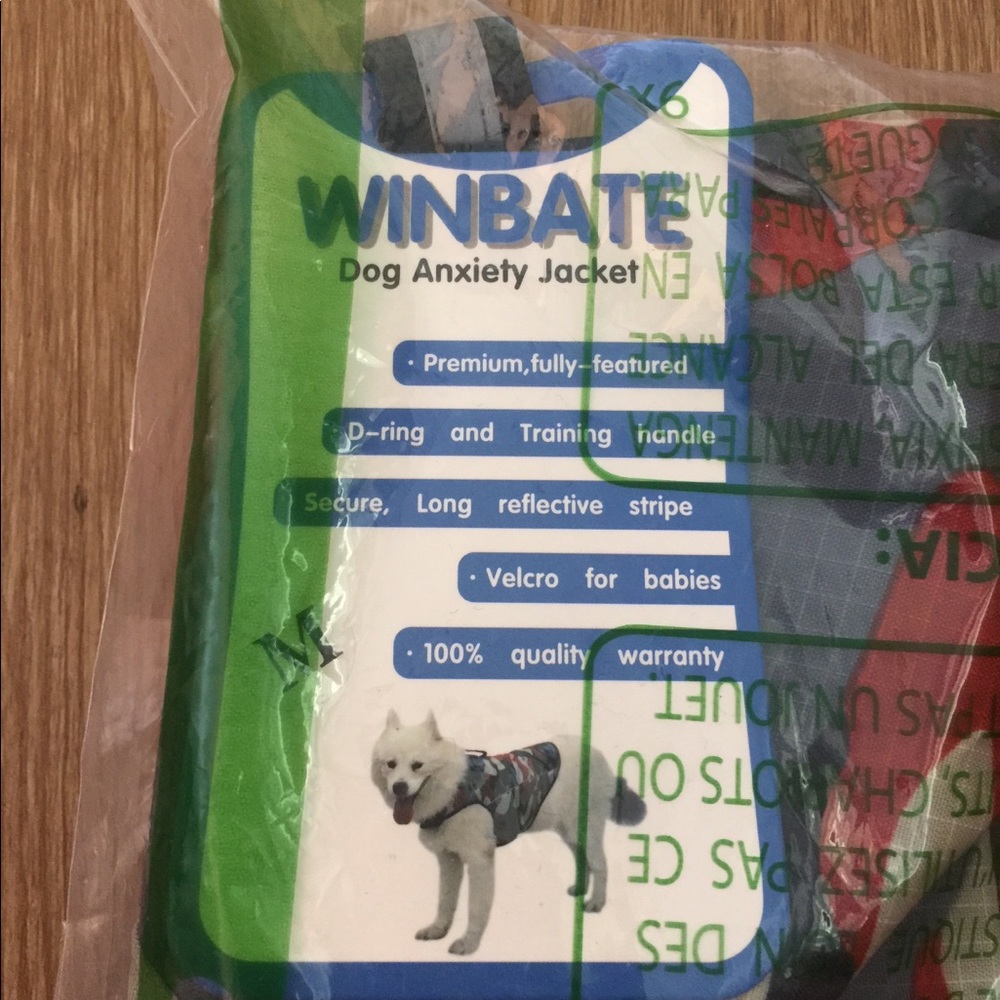 NWT Winbate Dog Anxiety Jacket, Size M